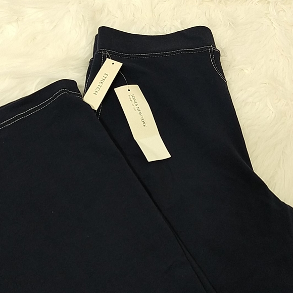 Jones New York Navy Sports Stretch Pants sz PS - Picture 3 of 9